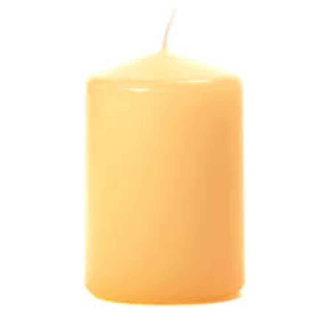 3X4 PILLAR CANDLE PEACH TEA